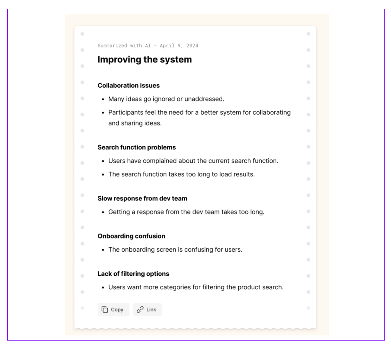 How to make the most of Figma AI: the best features, functions and plugins 8 Screenshot of FigJam AI creating a written summary of content