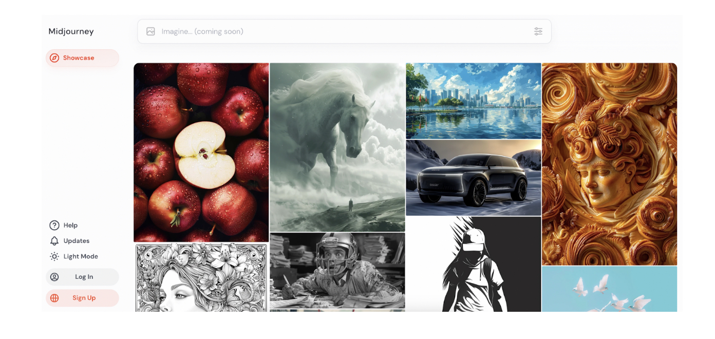 How to use Midjourney AI in UI design 4 Screenshot of how to find the image up button on Midjourney