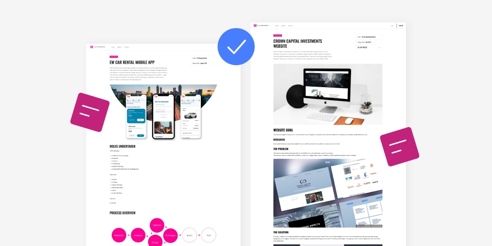 Example of a UX portfolio