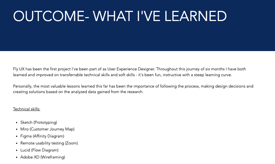 6 inspirational UX design portfolios created by our graduates 13 Solveig Berge UX portfolio