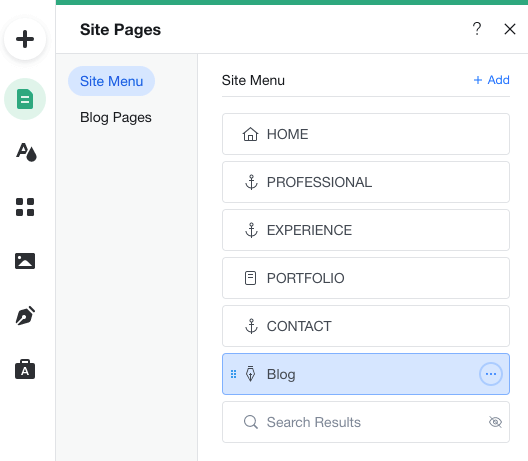 How to create a UX portfolio from scratch: Your step-by-step guide 21 Wix blog menu