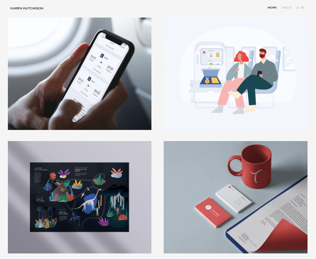 The top 10 UX portfolio builders (and their pros and cons) 15 Karen Hutchison UX portfolio