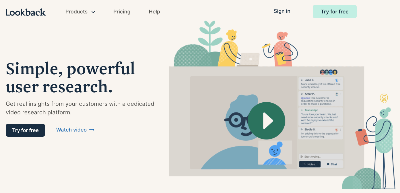 The 10 best UX research tools to use in 2023 4 Lookback UX research tool website