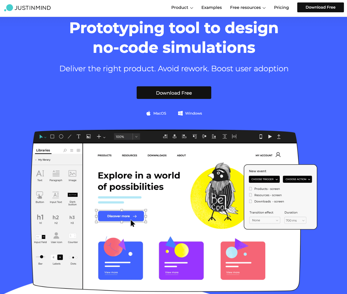 The ultimate guide to the best UX Design tools in 2023 17 Justinmind prototyping tool main website