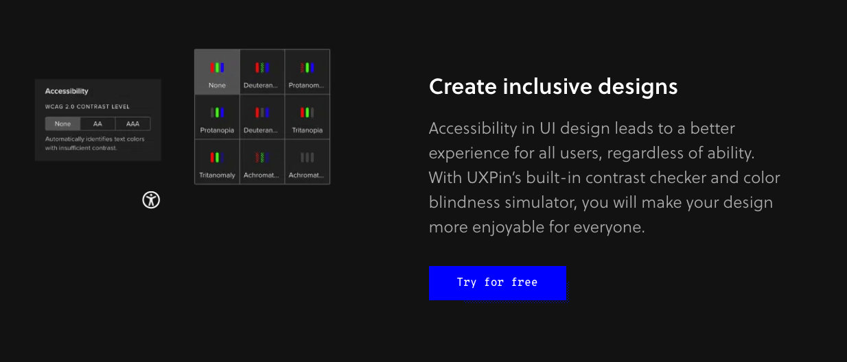 The ultimate guide to the best UX Design tools in 2023 28 UXPin website explaining its accessibility tools