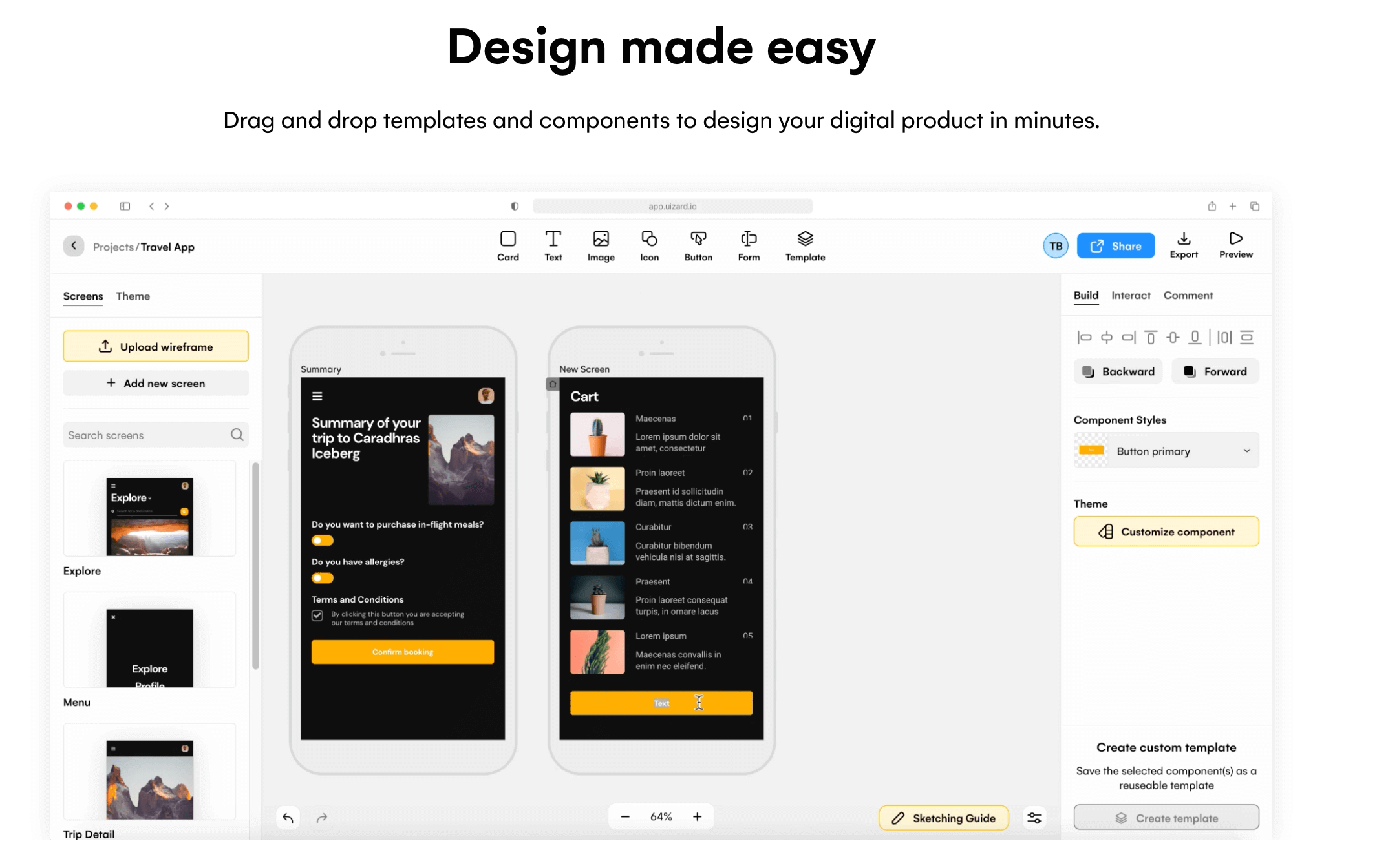 The 11 best user interface (UI) design tools to try in 2026 11 Uizard UI Design tool website