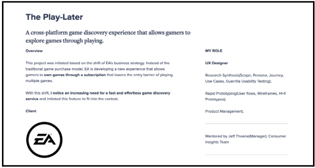 How to present a UX design case study 2 ux case study introduction example