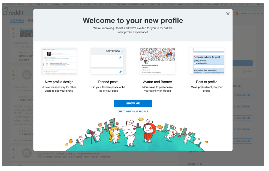 7 Examples of good digital UX design 7 reddits redesign