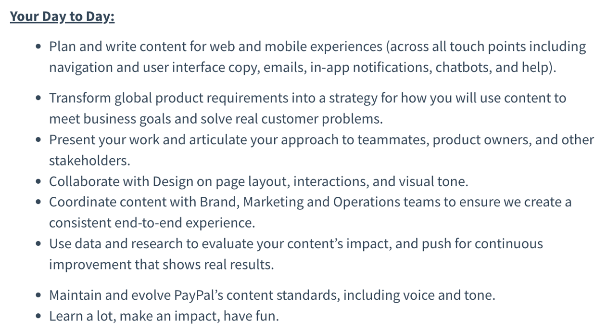 What is a Content Designer & what do they do? 5 paypal content designer 3