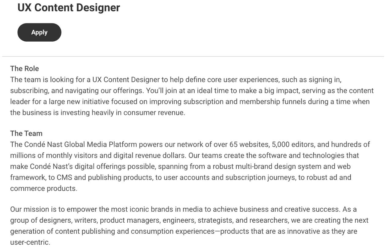 What is a Content Designer & what do they do? 8 conde nast content designer