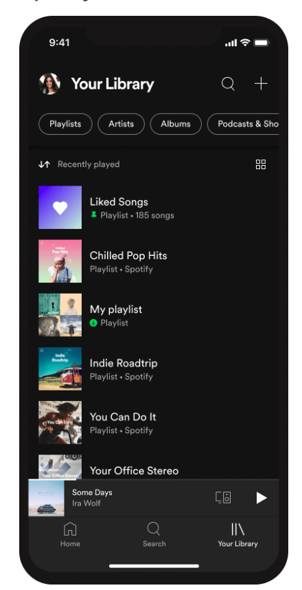 Designing for mobile: 5 best practices for UI designers 4 spotify mobile example