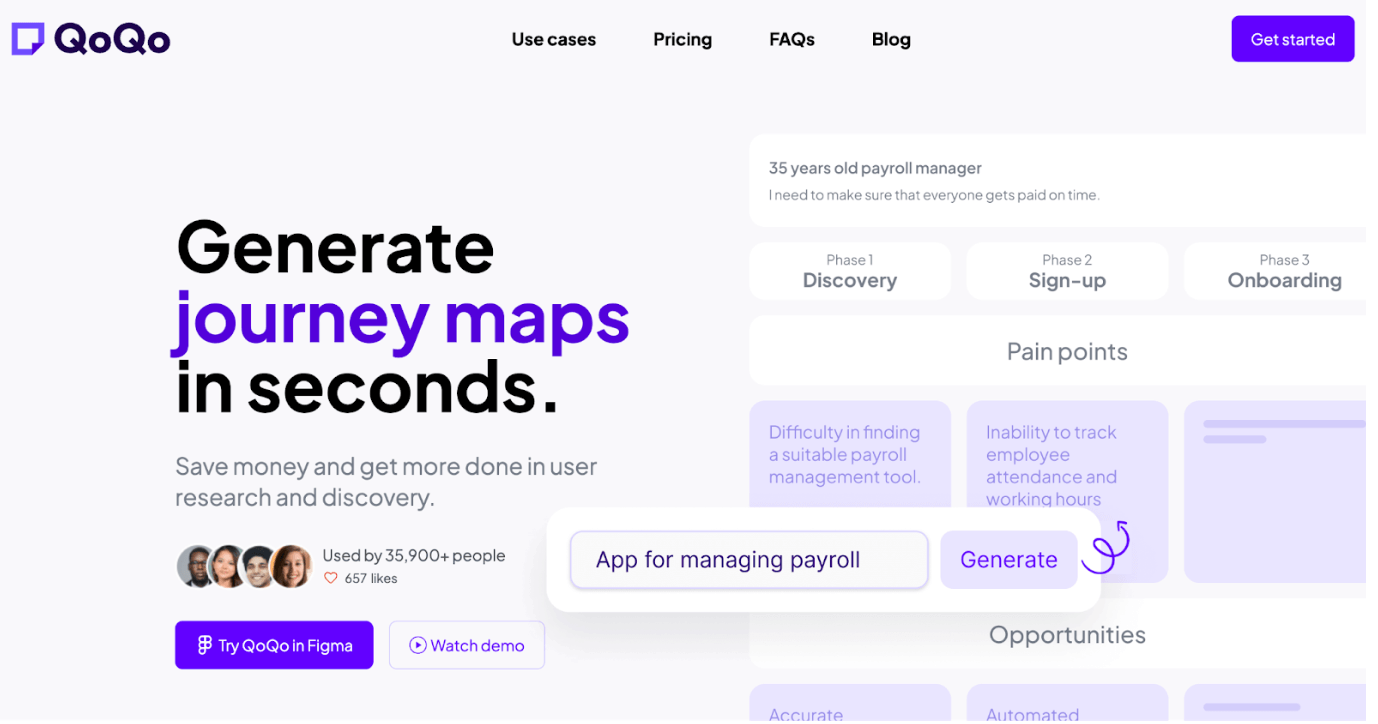 Top AI UX research tools: How to power up your user research 6 screenshot of QoQo plugin