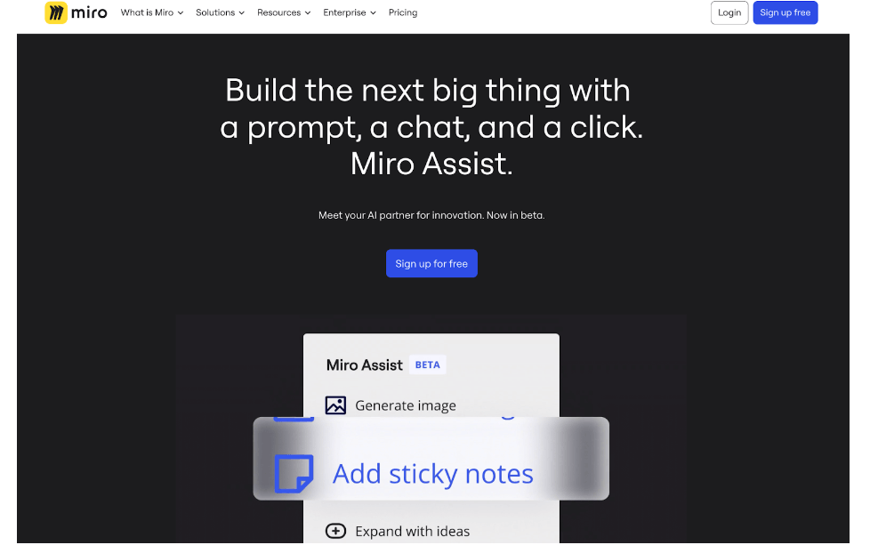 The top 8 AI tools for UX 3 Screenshot of Miro assist