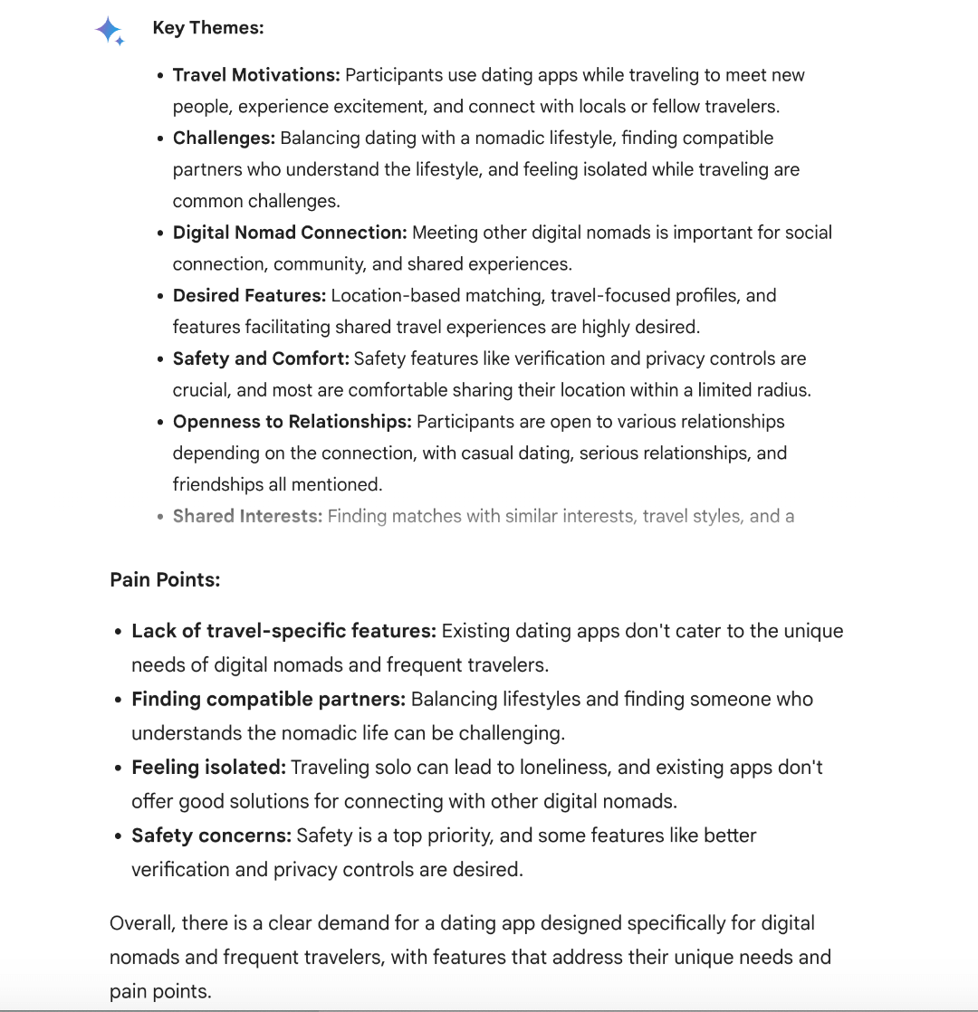 What is Gemini AI (formerly known as Bard AI) and how can you use it to become a better UX designer? 8 Screenshot of Gemini AI responding to a research-related prompt