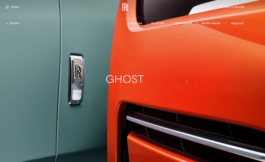 10 content design examples to take inspiration from 11 Screenshot of the Rolls Royce website