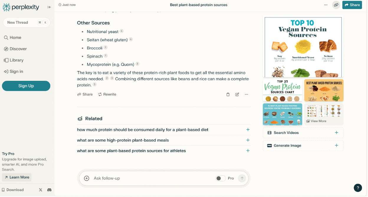 What is Perplexity AI and how can you use it in the design process? 3 Perplexity AI showing responses a query