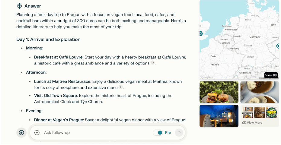What is Perplexity AI and how can you use it in the design process? 8 Perplexity AI showing the Pro-Search feature with responses