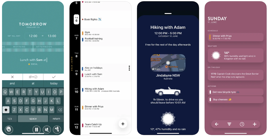 5 inspiring product design examples (and what we can learn from them) 4 Screenshot of the Moleskine Timepage smart calendar app
