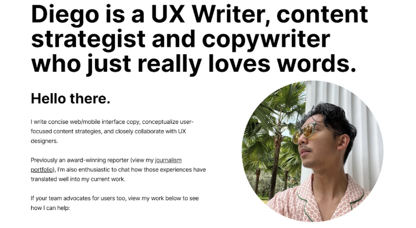 Everything you need in your UX writing portfolio 2 Screenshot 2024 11 05 at 15.15.10