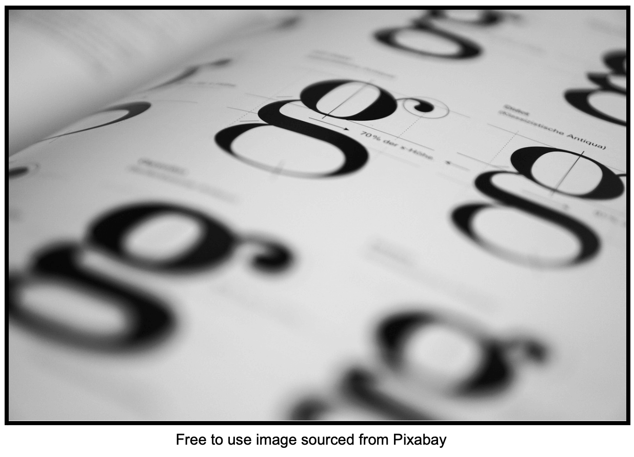 What is a design language and how to create one? 3 Screenshot of a free image from Pixaby of Typography example