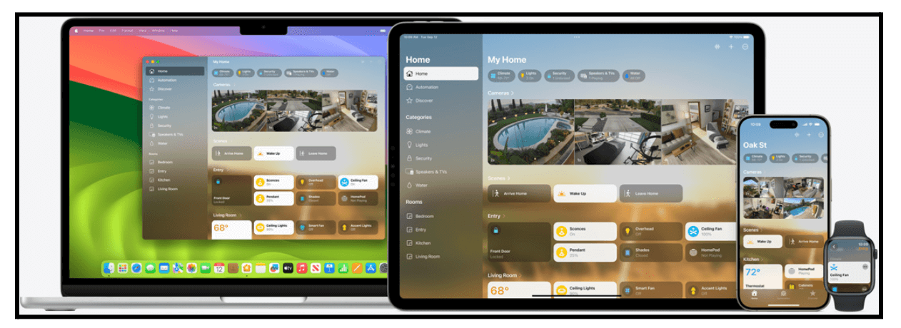 What is a design language and how to create one? 6 screenshot showing Apple touch across every product, from laptops and iPads to iPhones and the Apple Watch.