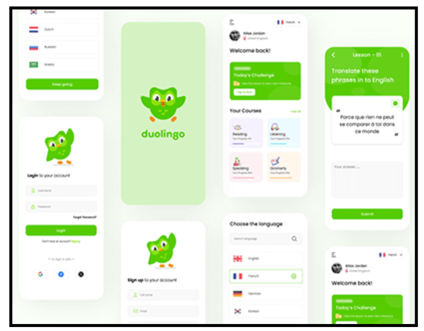 What is a design language and how to create one? 7 screenshot of Duolingo app