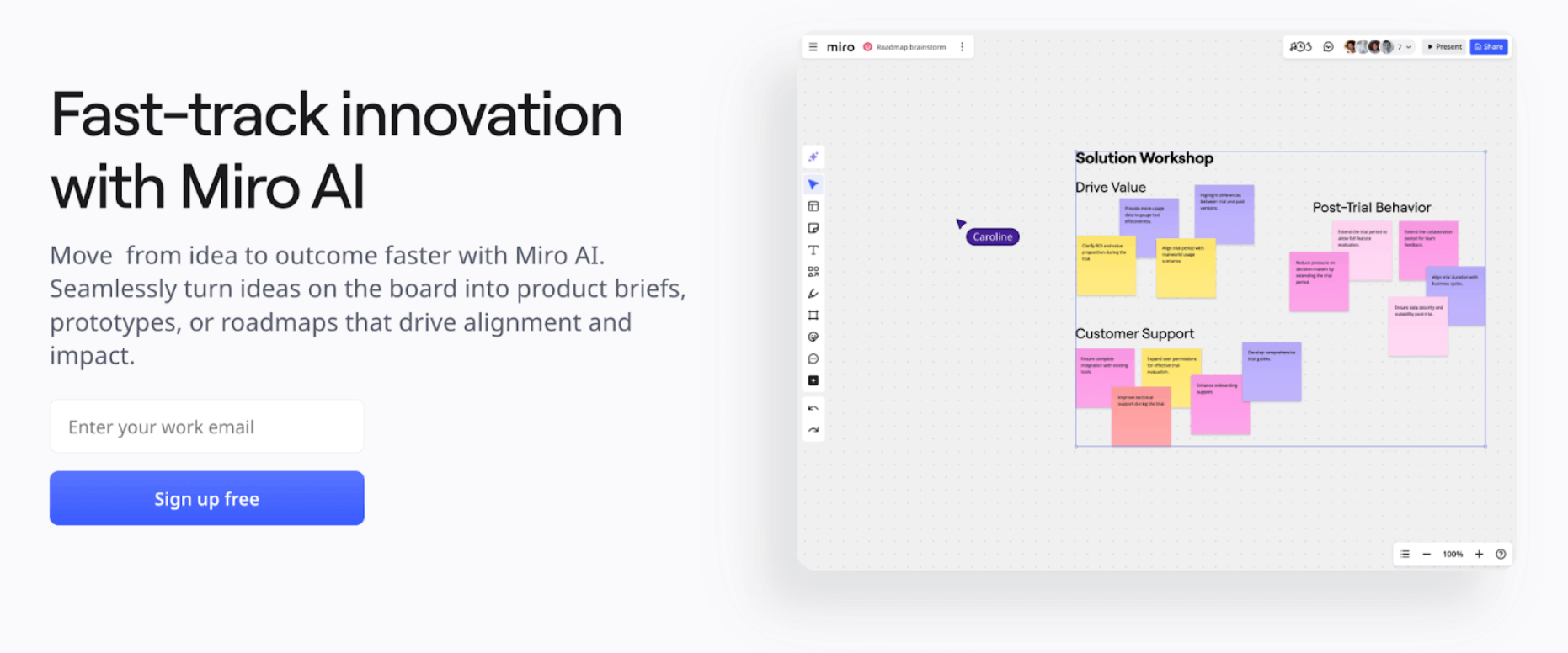 Top AI UX research tools: How to power up your user research 2 Top AI tool for user research - Miro AI graphic