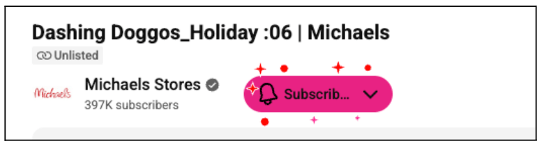 How to design micro-interactions: The small details that make a big impact 5 Dashing Dogos screenshot showing, with example: when you click or tap the “subscribe” button under a YouTube video, a simple animation happens and the button changes its state. It doesn’t take a lot of time, but it makes the interaction delightful.